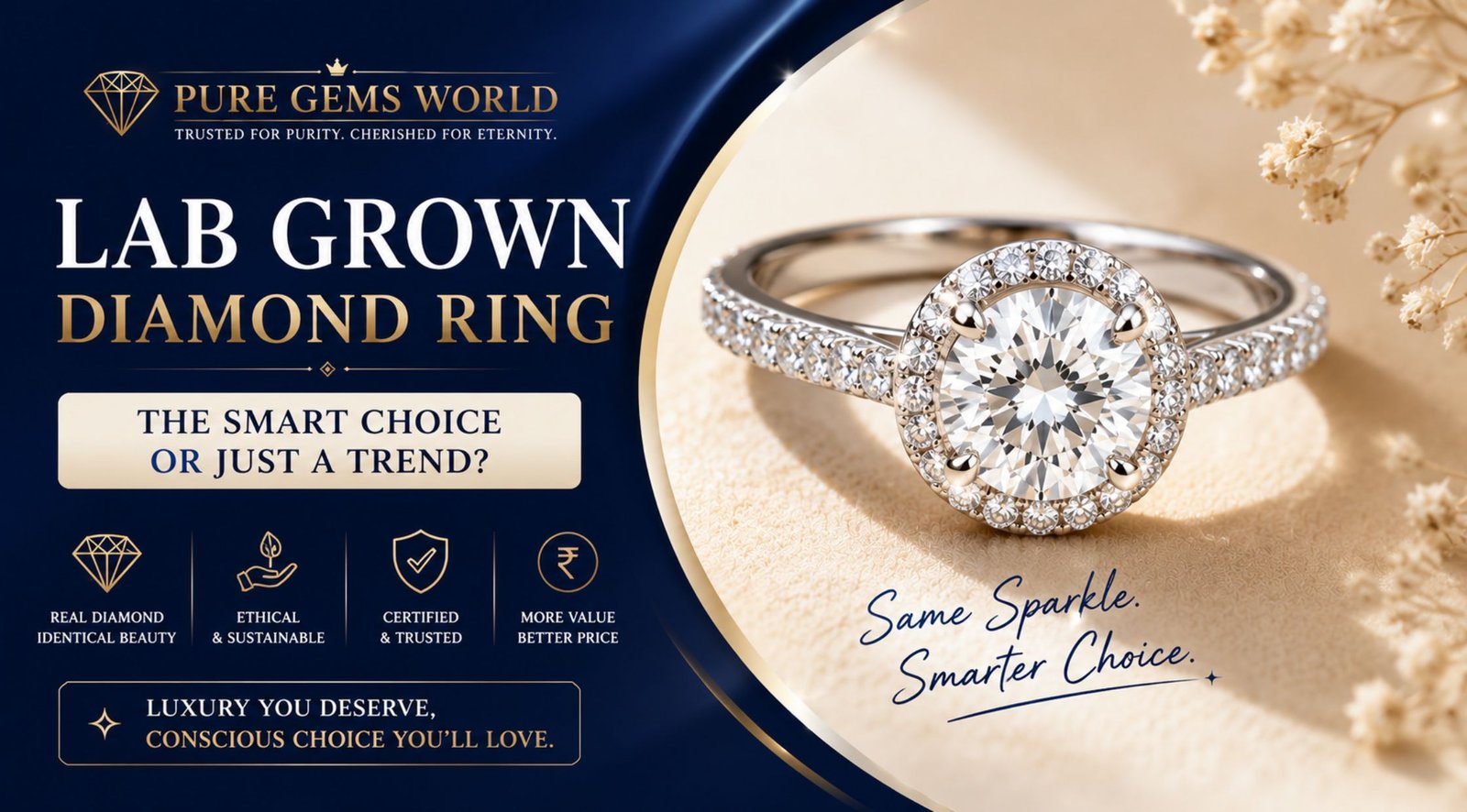 Difference between lab created and natural diamond rings in 2026