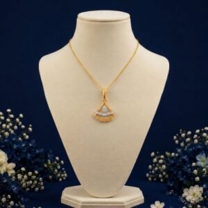 Sunveil Lab Grown Diamond Pendant displayed from front, side, top, and angled perspective with radiant sun-inspired diamond design