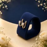 Minimal heart solitaire lab grown diamond hoop earrings in 14 carat gold