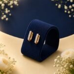 Luxury multi stone lab grown diamond hoop earrings