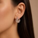 Royal leaf drop lab-grown diamond designer earrings