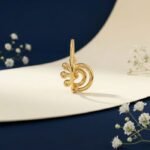 Petite Bloom Nose Ring floral minimal nose pin front side top angled views