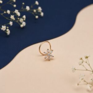 Aster Spark labgrown diamond nose ring with elegant minimal luxury design