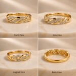 Infinity Weave Lab Diamond Band Ring in Yellow Gold - Image 2