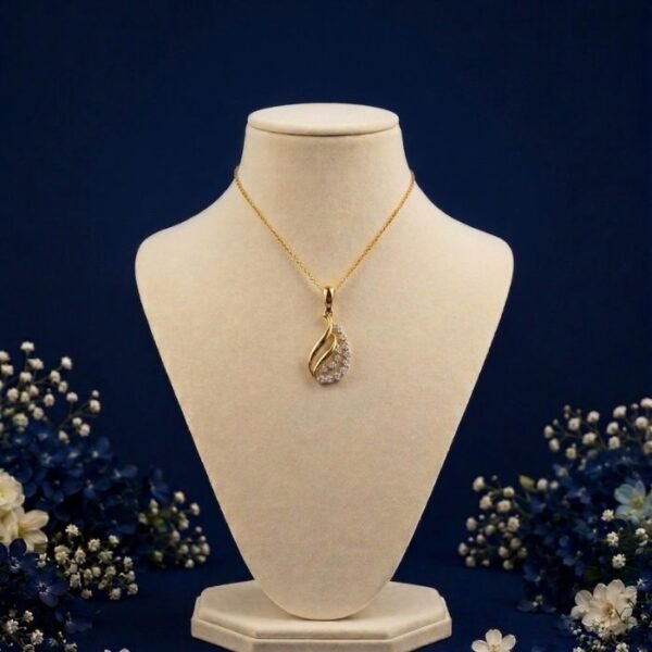 Velvet Frame Lab Grown Diamond Pendant displayed from front, side, top, and angled perspective with elegant halo diamond design