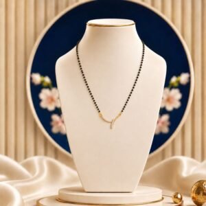 Aurelia Drop Lab Grown Diamond Mangalsutra with elegant drop pendant and sparkling lab grown diamonds