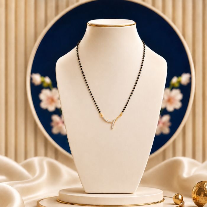 Aurelia Drop Lab Grown Diamond Mangalsutra Aurelia Drop Lab Grown Diamond Mangalsutra with elegant drop pendant and sparkling lab grown diamonds