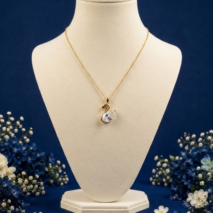 Swan Drop Lab Grown Diamond Pendant for Women Swan Drop Lab Grown Diamond Pendant with elegant swan-inspired diamond design