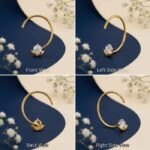 Lotus Bloom Lab Grown Diamond Nose Ring front side top angled view