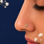 Sunburst Lab Grown Diamond Nose Ring with radiant floral diamond design