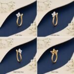 Flora Shine Lab Grown Diamond Nose Ring front side top angled view
