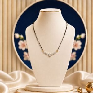 Petal Shine Lab Grown Diamond Mangalsutra with elegant floral petal diamond design