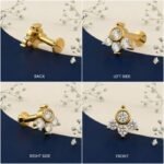 Daisy Sparkle Lab Grown Diamond Nose Pin – Floral Elegant Diamond Nose Stud for Women - Image 2