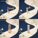 Quad Spark Lab Grown Diamond Nose Ring front side top angled view