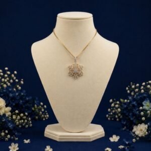 Imperial Bloom Lab Grown Diamond Pendant with elegant floral diamond design