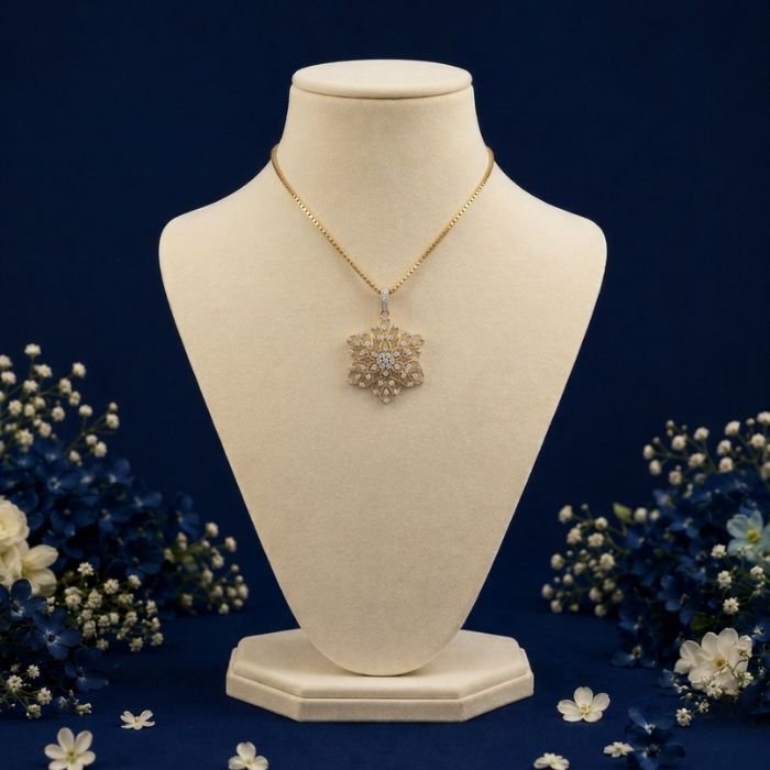 Imperial Bloom Lab Grown Diamond Pendant for Women Imperial Bloom Lab Grown Diamond Pendant with elegant floral diamond design