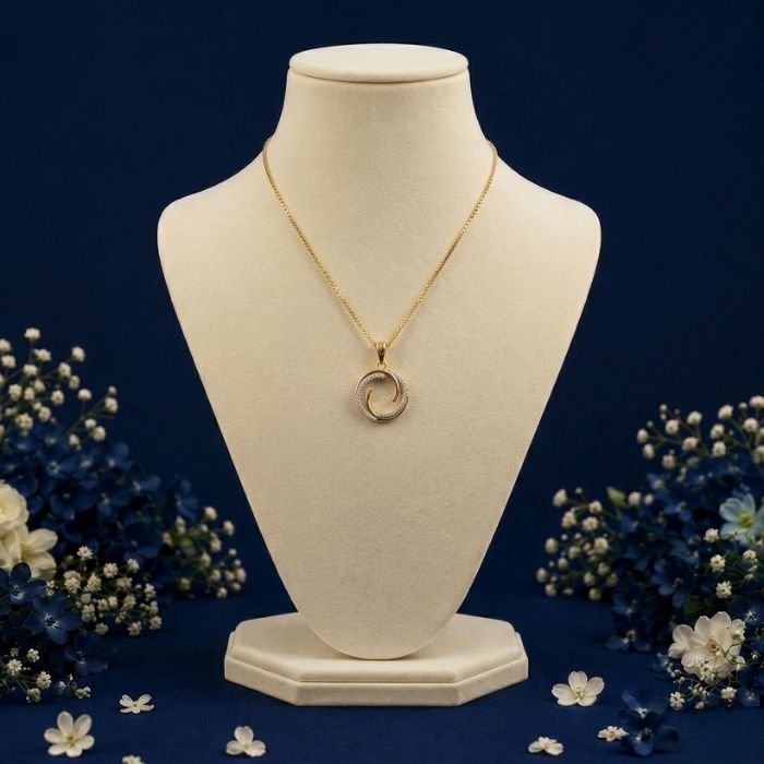Round Crescent Lab Grown Diamond Pendant Round Crescent Lab Grown Diamond Pendant with moon-inspired design and sparkling lab-grown diamonds for women