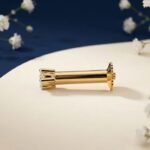 Mystic Glow Diamond Nose Pin round diamond stud with sleek gold finish side view