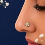 “Daisy Sparkle Lab Grown Diamond Nose Pin with elegant floral-inspired diamond design displayed from multiple angles.”