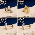 Love Arc lab grown diamond nose pin with elegant curved design and sparkling diamond stud