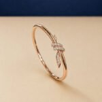 Modern Abstract Bypass Bangle Bracelet - Image 2