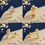 Flow dewdrop lab grown diamond nose pin with elegant drop design and sparkling diamond stud