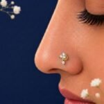 Flow dewdrop lab grown diamond nose pin with elegant drop design and sparkling diamond stud