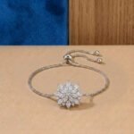 Celestial Bloom Diamond Bangle Bracelet - Image 2