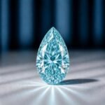 Loose Blue Pear Cut Lab-Grown Diamond - Image 2