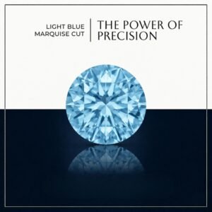 Premium macro view of a loose round brilliant cut lab grown diamond resting on a neutral professional background, showcasing crisp facet lines.