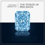 Premium macro view of a loose brilliant radiant cut lab grown diamond resting on a neutral professional background, showcasing elegant trimmed corners.