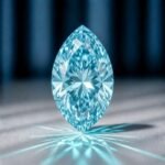 Loose Blue Marquise Cut Lab-Grown Diamond - Image 2