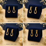 Aura Teardrop Lab-Grown Diamond Drop Earrings in 18K Gold - Image 2