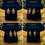 Seraphina 14K Gold Multi-Layer Waterfall Earrings with Certified Lab-Grown Diamonds - Image 2