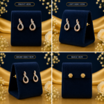 Aura Rose Gold Infinity Diamond Earrings with Certified Lab-Grown Accents - Image 2