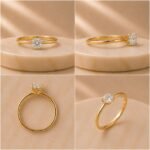 Cushion Cut Solitaire Yellow Gold Ring - Image 2