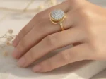 Cygnus CVD Diamond Gold Ring – Luxury Cluster Design for Elegant Women