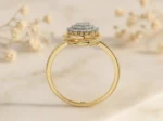 Cygnus CVD Diamond Gold Ring – Luxury Cluster Design for Elegant Women