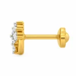 Diamond Vine Lab Grown Diamond Nose Pin Side View