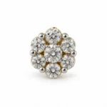 Elegant Everyday Lab Grown Diamond Gold Nose Pin – Front View
