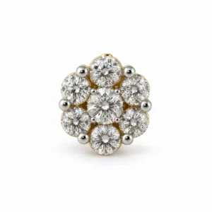 Elegant Everyday Lab Grown Diamond Gold Nose Pin – Front View
