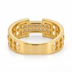 Royal Grid Lab Grown Diamond Men’s Ring Back View