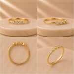 Four Bezel Diamond Gold Ring | Elegant Diamond Jewellery - Image 2