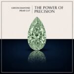 Loose Green Pear Cut Lab Grown Diamond with Brilliant Sparkle