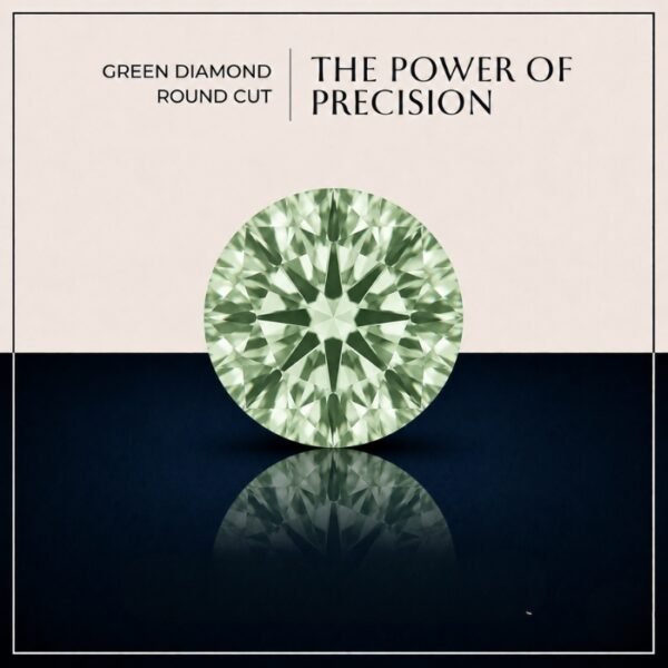 Loose Green Round Cut Lab Grown Diamond with Brilliant Sparkle