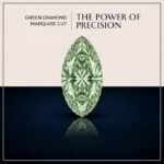 Loose Green Marquise Cut Lab Grown Diamond with Brilliant Sparkle