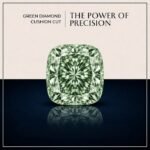 Loose Green Cushion Cut Lab Grown Diamond with Brilliant Sparkle