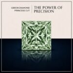 Loose Green Princess Cut Lab Grown Diamond with Brilliant Sparkle