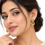18K Gold Lab Certified Round Diamond Teardrop Earrings for Women - Image 4