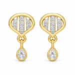 0.70 Carat Pear Shape Lab Grown Diamond Earrings for Women